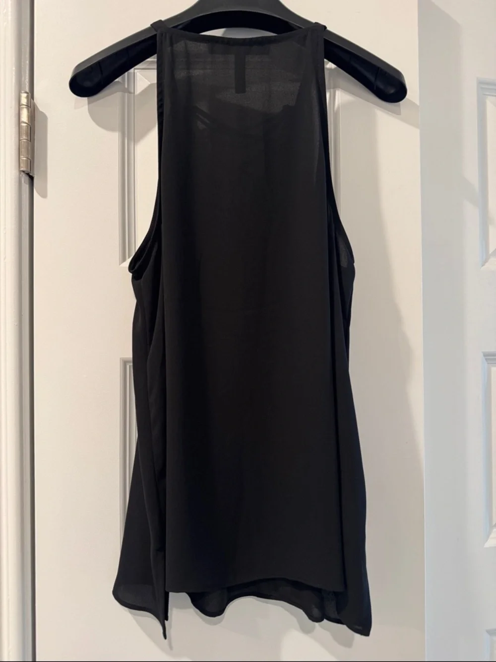 BCBGMaxAzria Black Ruffle Lace-Up Yop - Picture 2 of 3